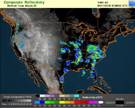 reflectivity map afterapplying quality control to remove non-meteorological effects. 